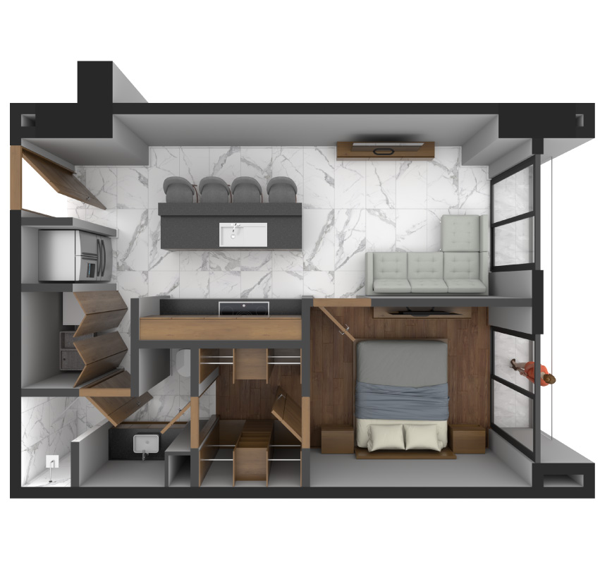 Plano Departamento Modelo C - Valta Living